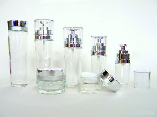150ML 120ML 100ML 50ML leere kosmetische Glasflaschen für Lotions-Wesentliches und Creme bereifend