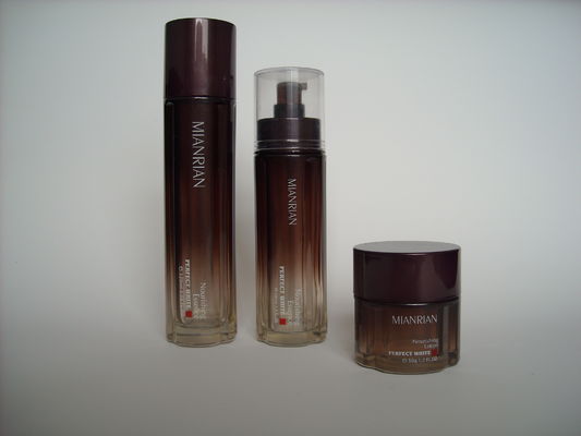 Leere kosmetische Glasflaschen Soems 120ML 35ML 50G 30G Appliqué für Lotions-Augen-Creme